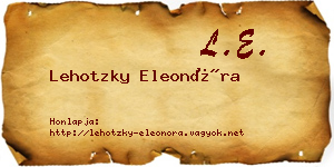 Lehotzky Eleonóra névjegykártya