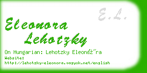 eleonora lehotzky business card